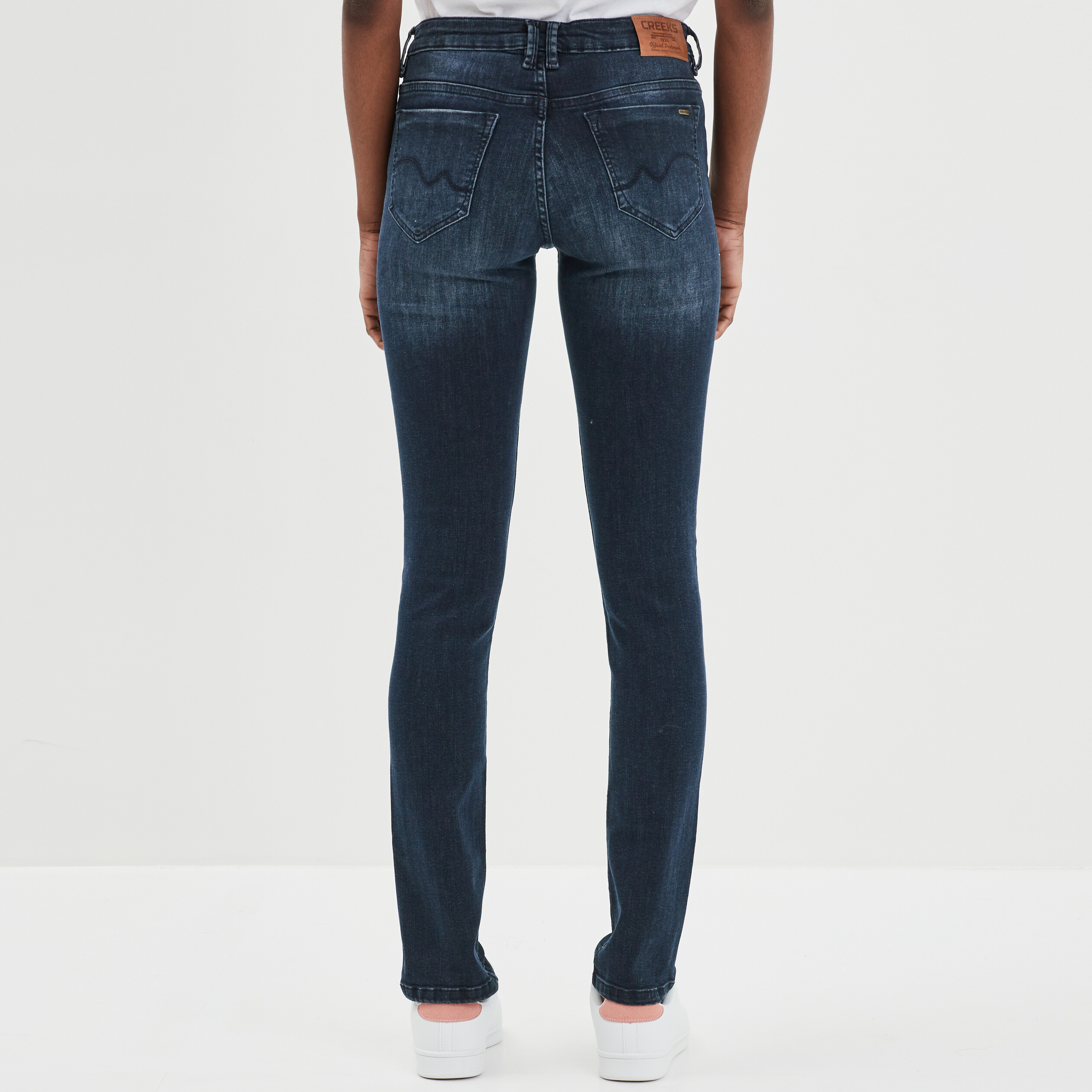 Jeans regular taille basse denim blue black femme | La Halle