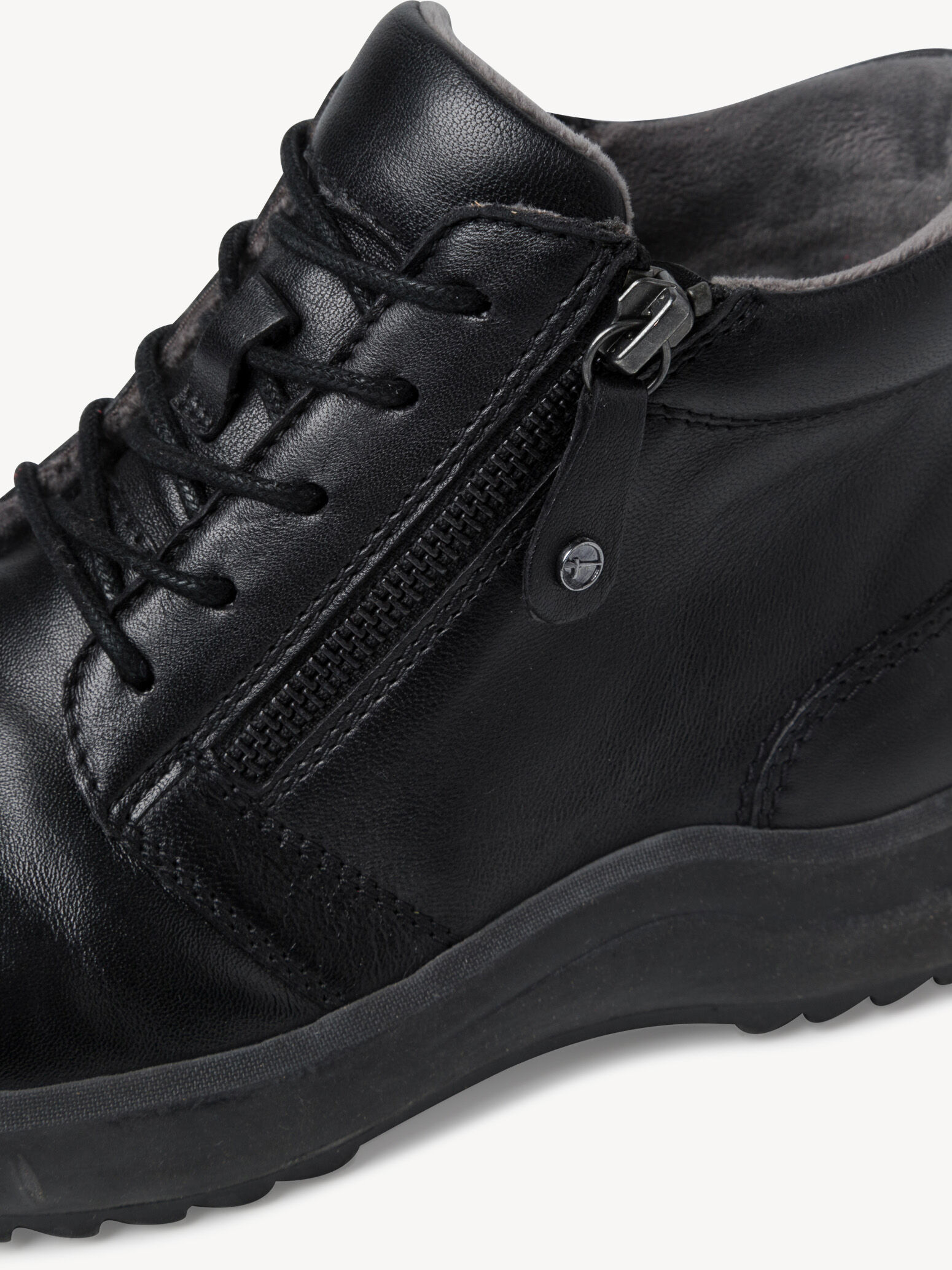Bottine en cuir - noir