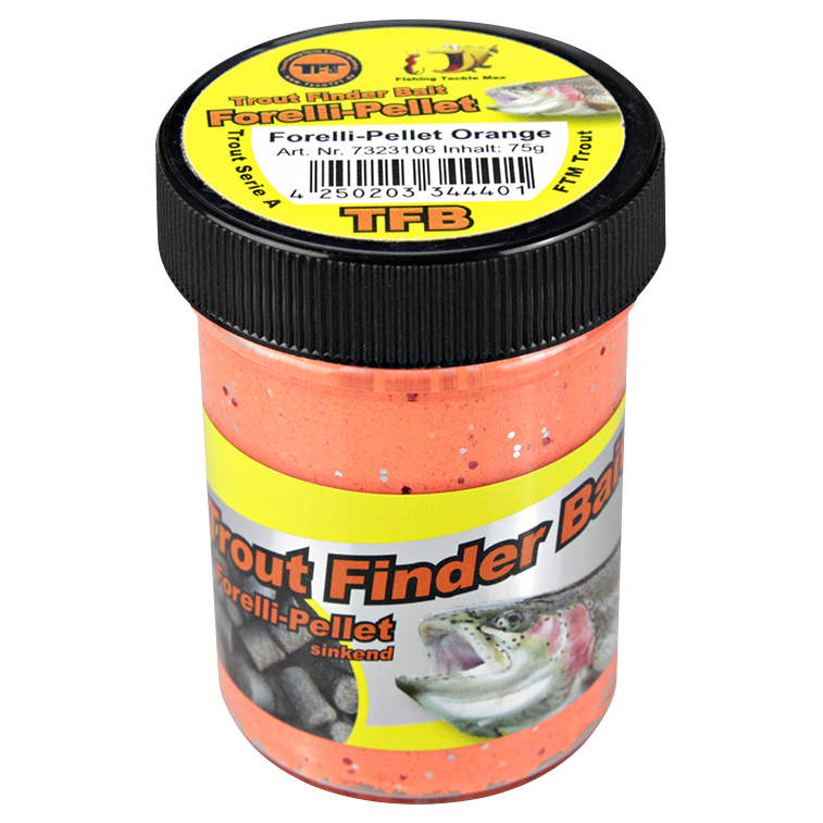 FTM Forellenteig Trout Finder sinkend (Forelli-Pellet, Orange)