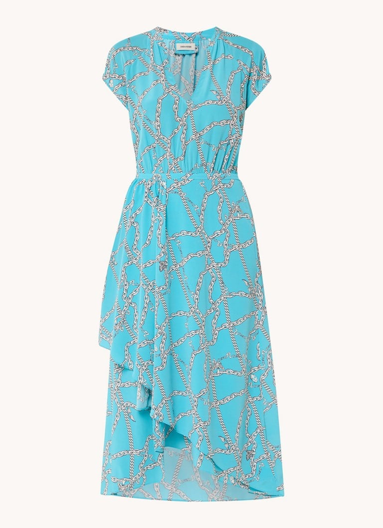 Rochie midi din mătase imprimată Randall de la Zadig&Voltaire