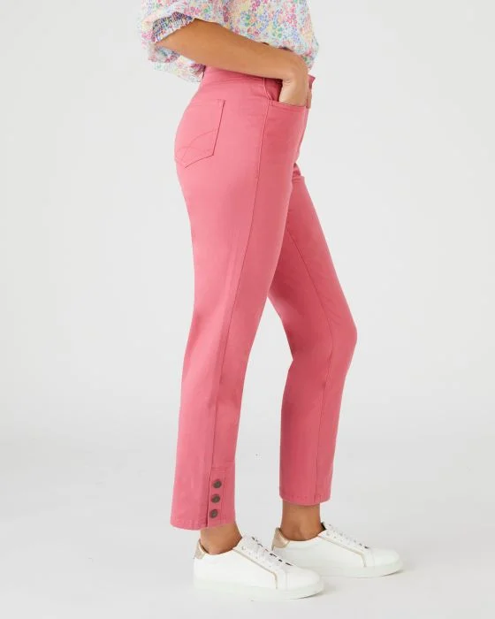 Pantalon 7/8ème boutons bas de jambes