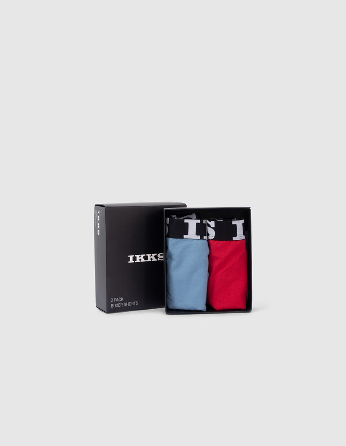 Boxers rouge et bleu garçon