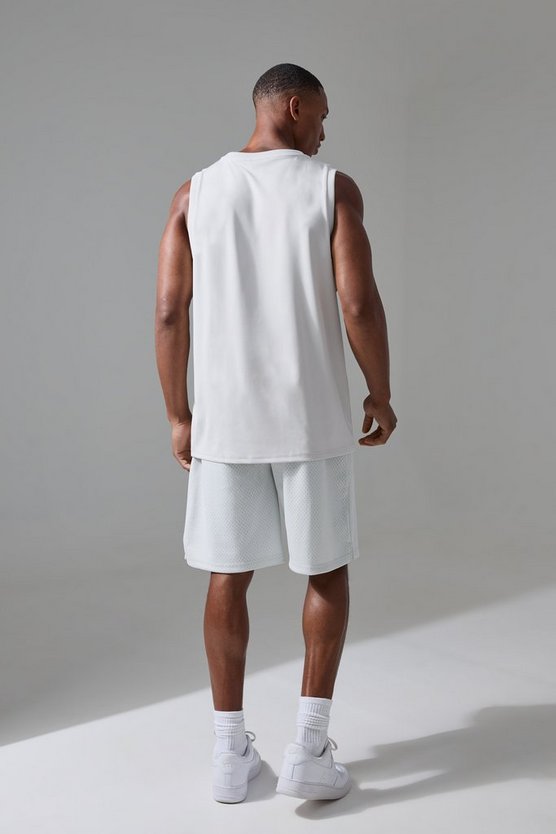 Active Training Dept Oversize 9 Inch Mesh Basketball-Shorts