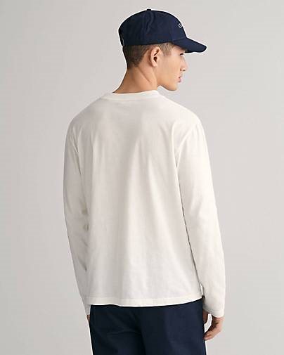 GANT Herren Langarmshirt TONAL SHIELD LONGSLEEVE aus Baumwolle