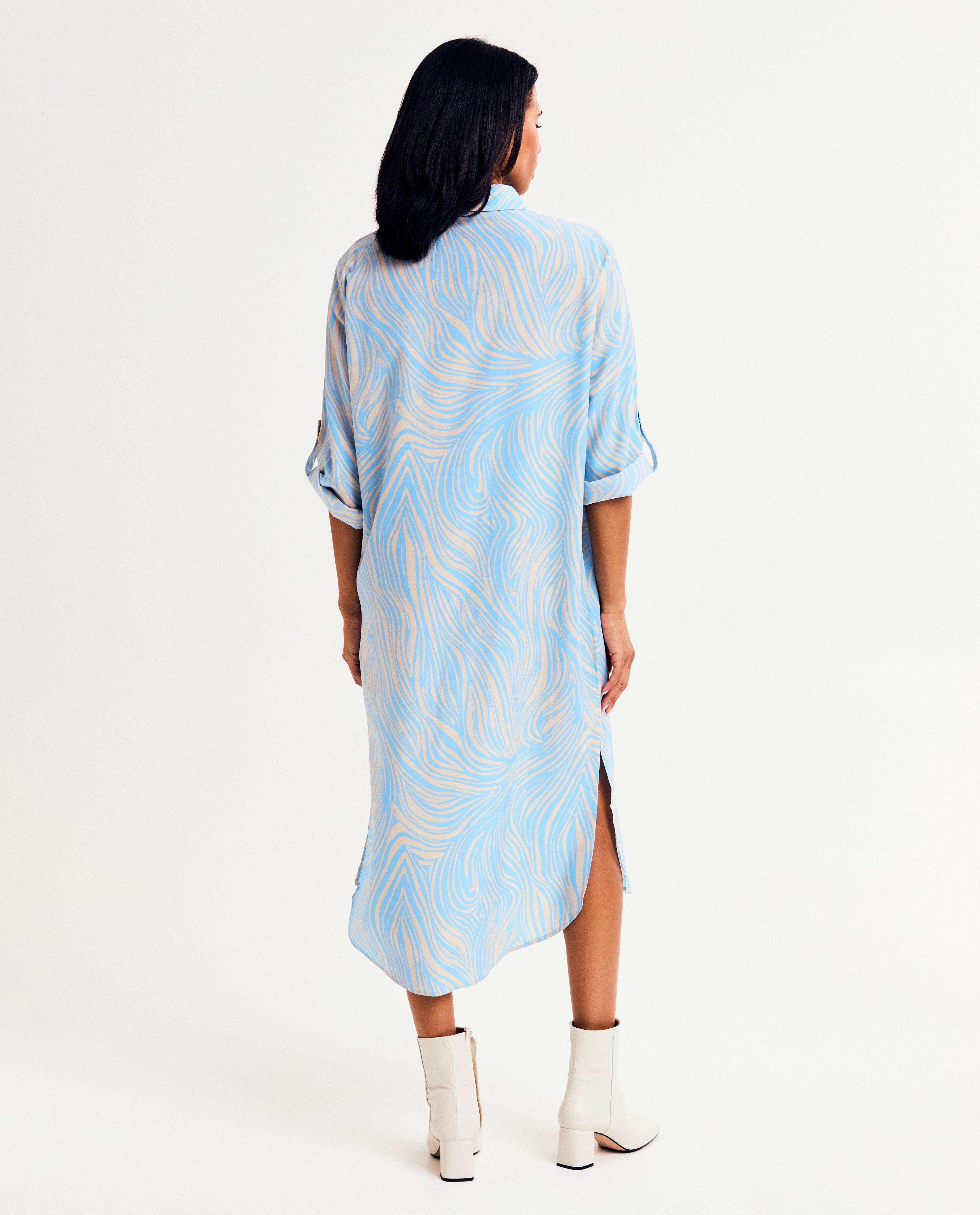 Rochie Saint Tropez cu imprimeu zebră albastră