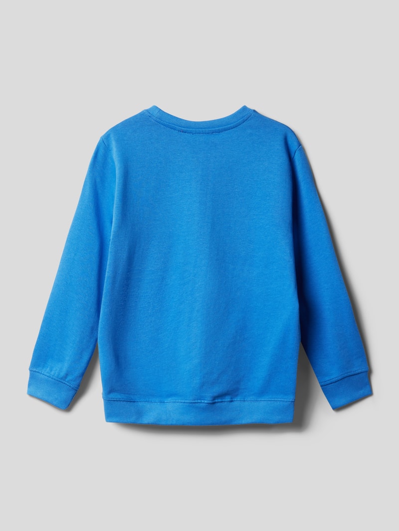 Sweatshirt mit Motiv-Print in royalblau