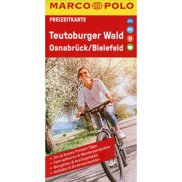 MARCO POLO Freizeitkarte Teutoburger Wald, Osnabrück, Bielefeld 1:100 000 - Straßenkarte