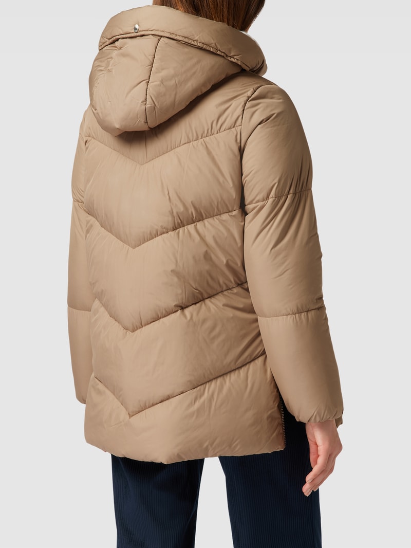 Steppjacke mit Label-Stitching Modell 'SORONA' in beige