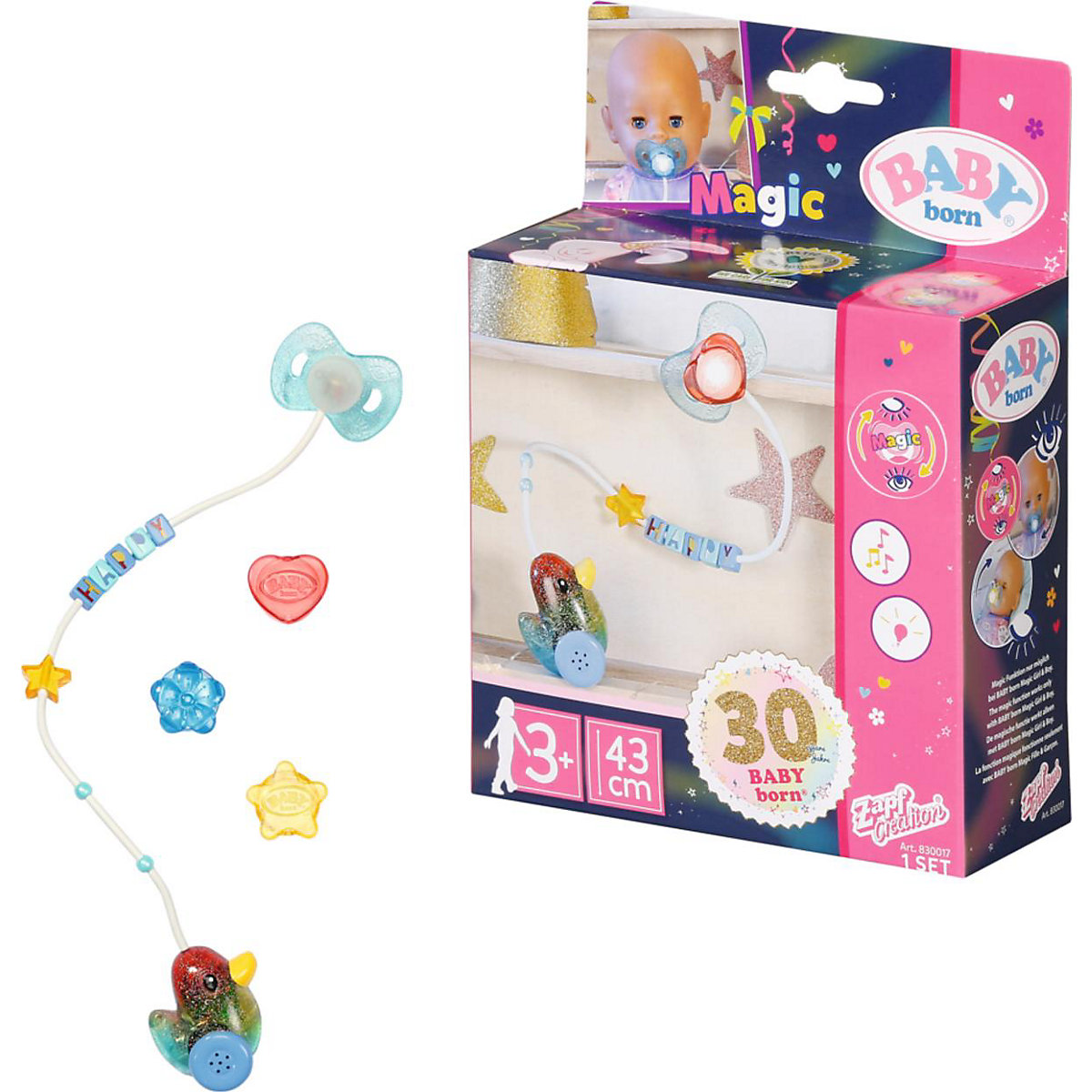 BABY born® Happy Birthday Interactive Magic Schnuller 43 cm