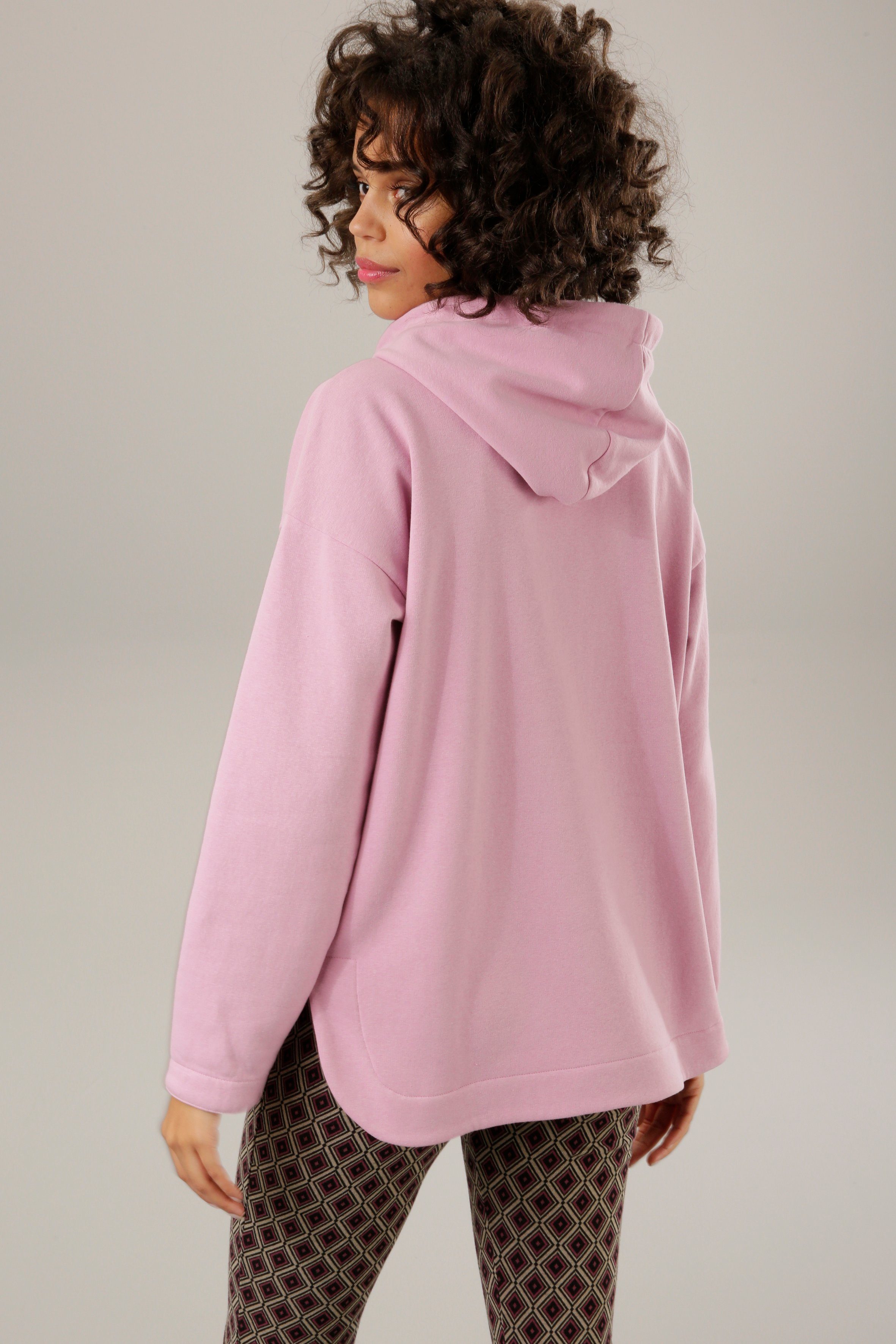 Aniston CASUAL Sweatshirt Kapuze mit dekorativen Kordeln regulierbar