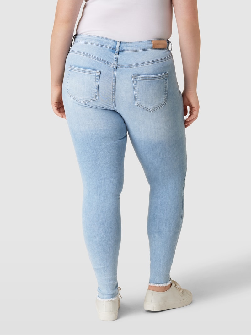 PLUS SIZE Jeans mit Label-Details Modell 'CARWILLY' in hellblau