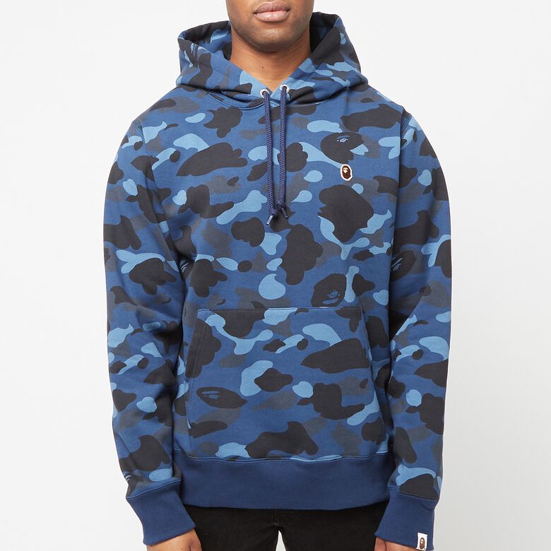 A Bathing Ape Color Camo one Point Ape Head Pullover Hoodie M navy
