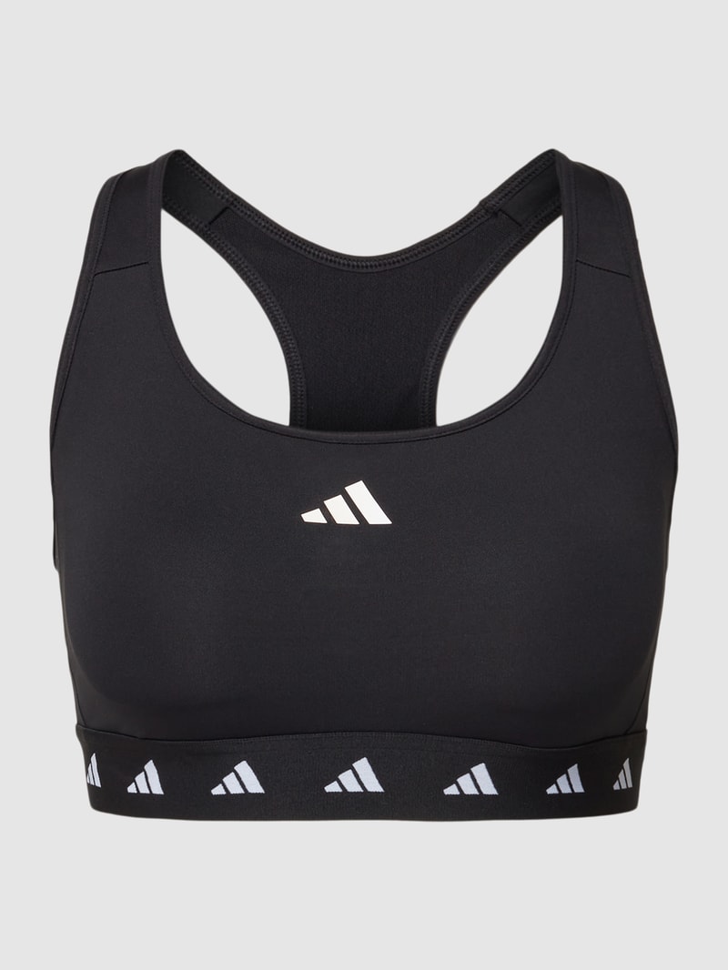 Bustier mit Label-Detail in schwarz