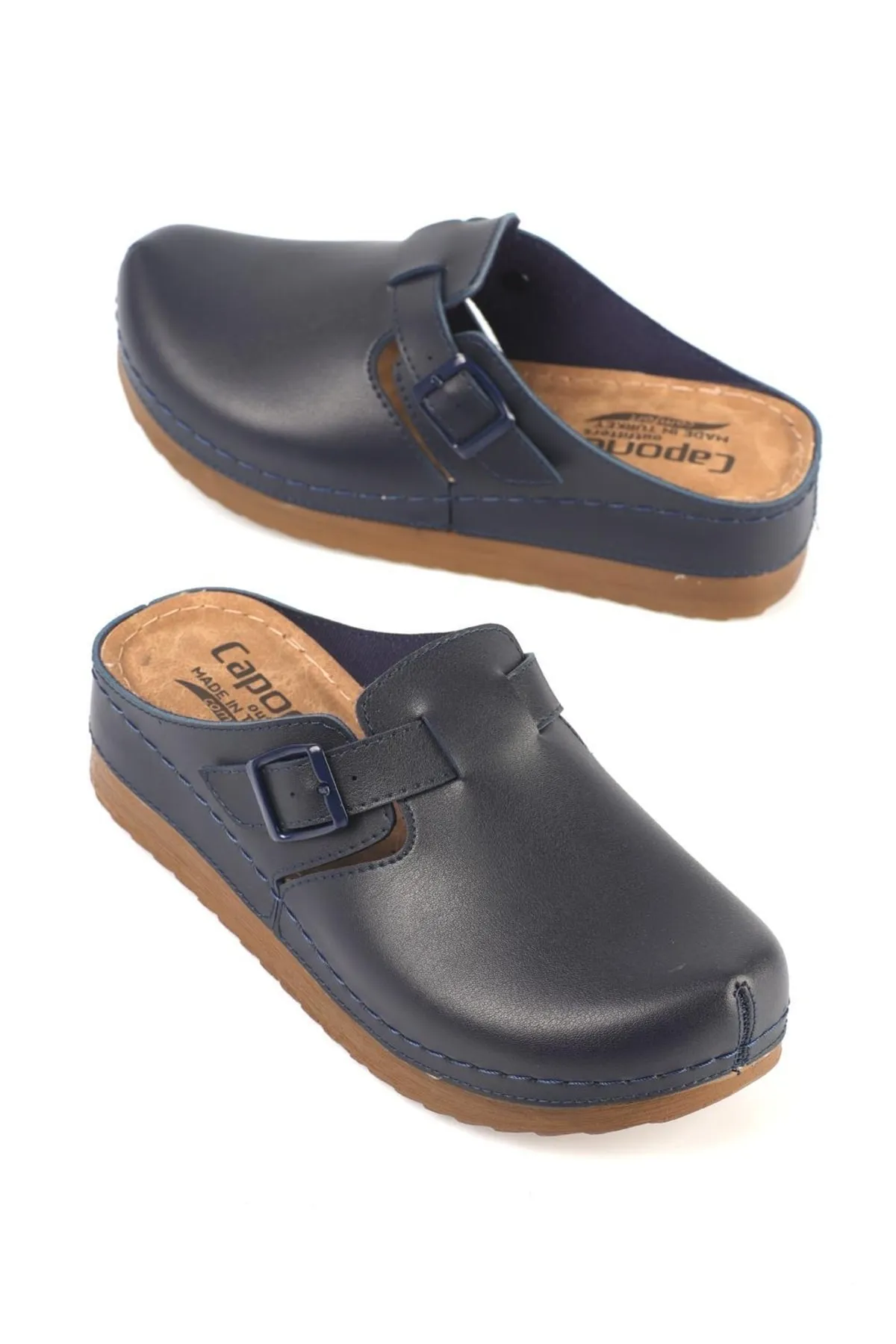Capone Outfitters  Anatomisch weiche, bequeme Mutterhausschuhe mit Keilabsatz