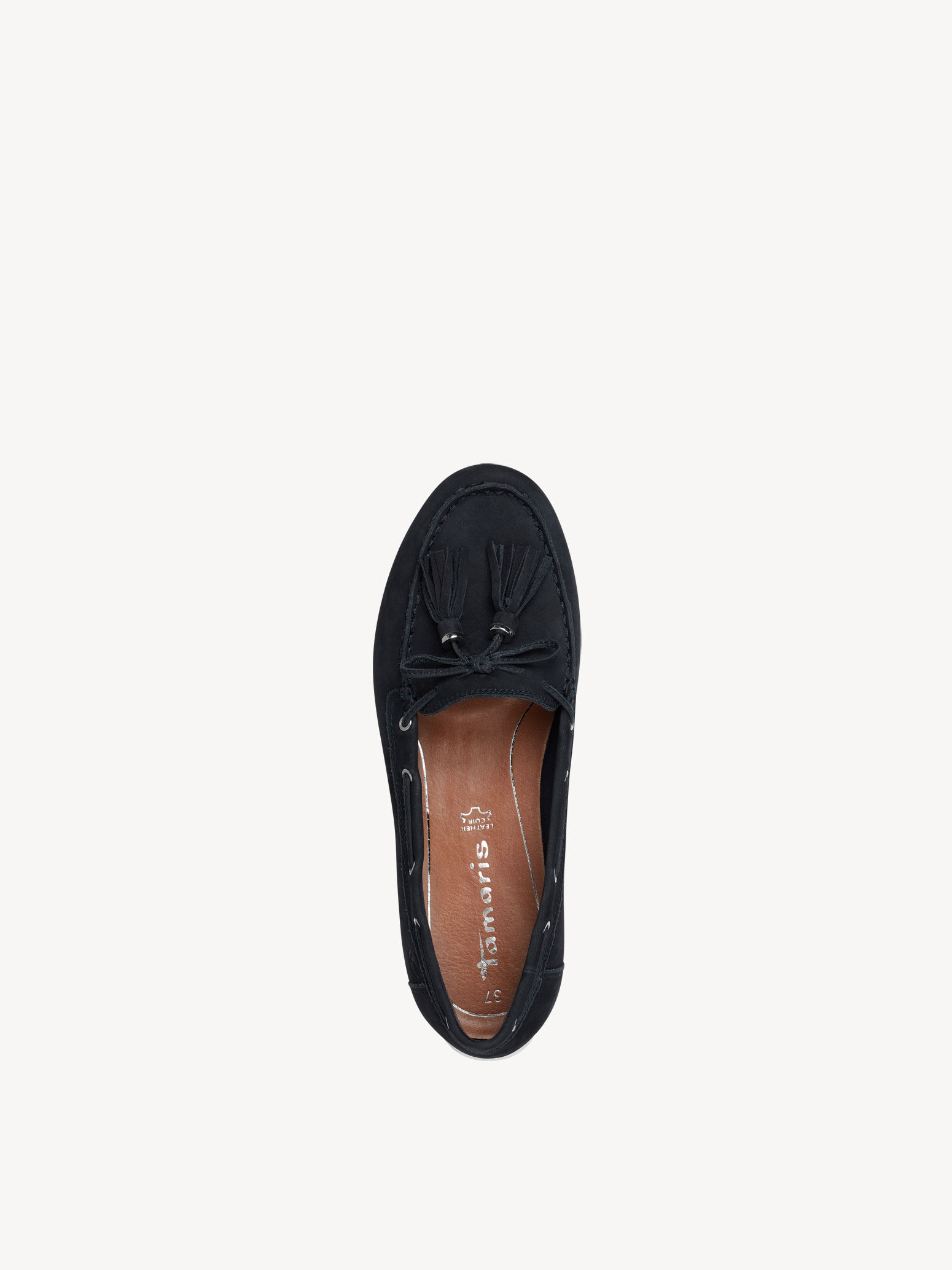 Mocassin en cuir - bleu