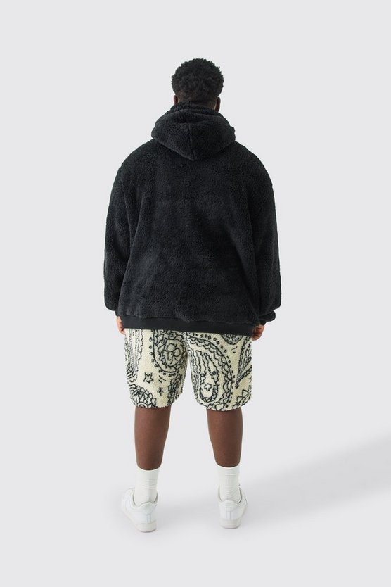Plus Oversize Borg-Hoodie