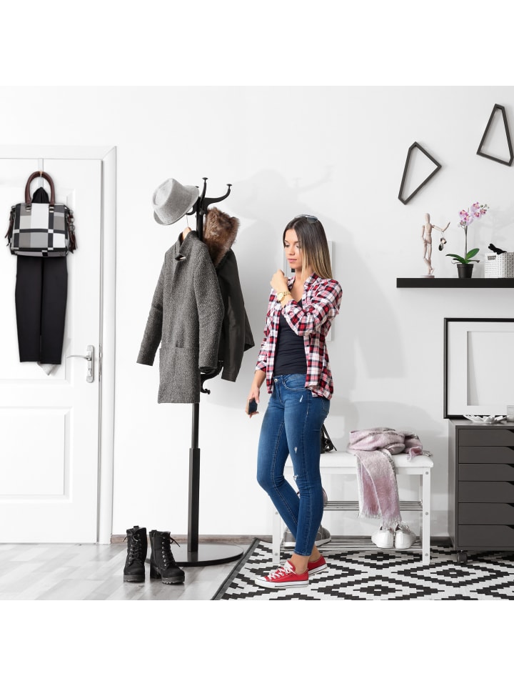 relaxdays 5x Türhaken Vierfachhaken in Weiß/Natur günstig kaufen onesize