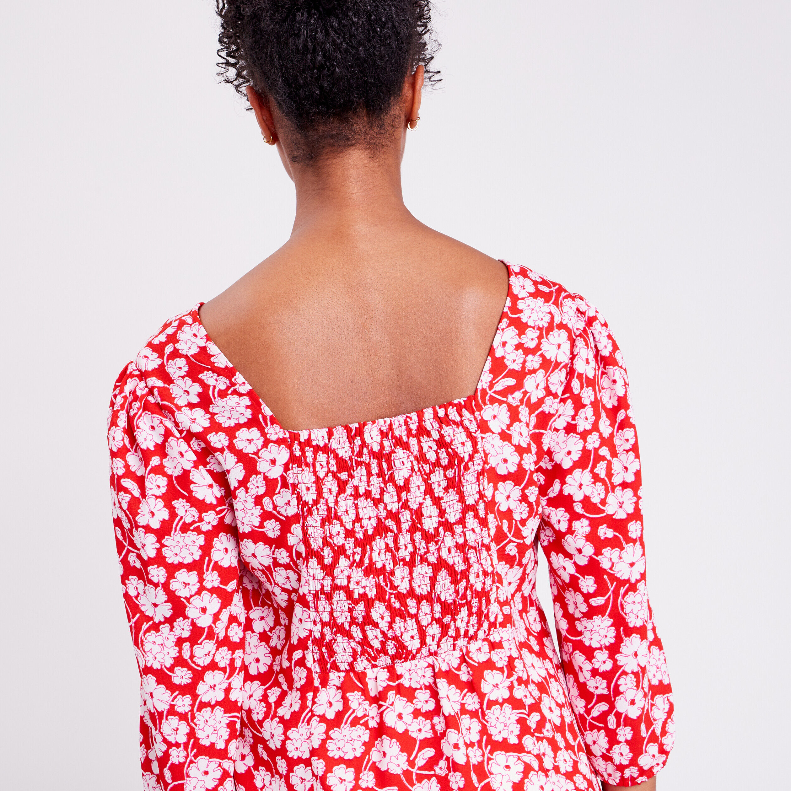 Blouse manches 3/4 rouge femme | Cache Cache