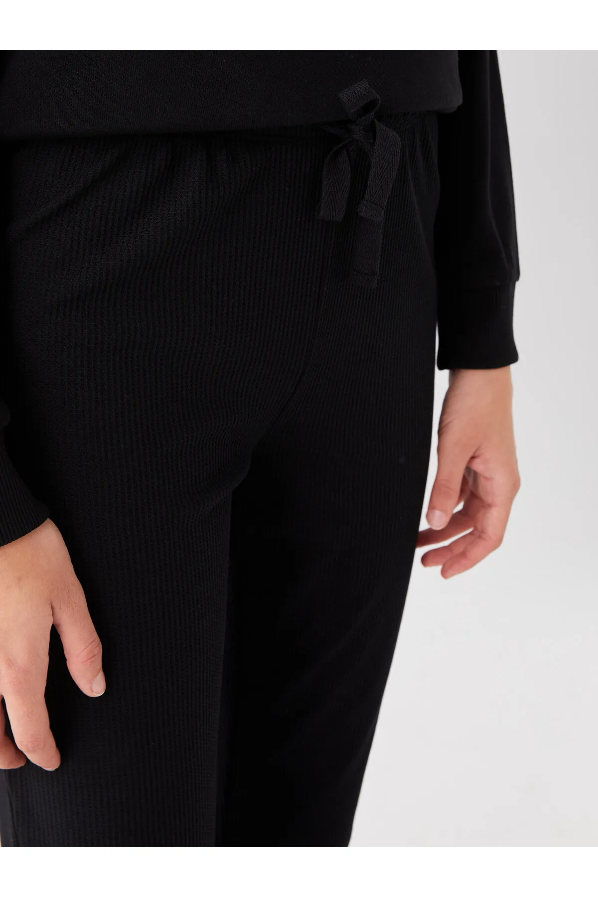 LC Waikiki  Einfarbige Damen-Pyjamahose mit elastischem Bund