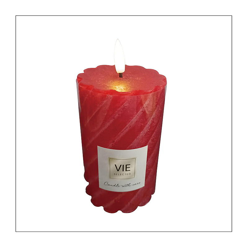 Vie Selected Kubbelys 12 cm ø 7,6 cm LED timer spiral rød