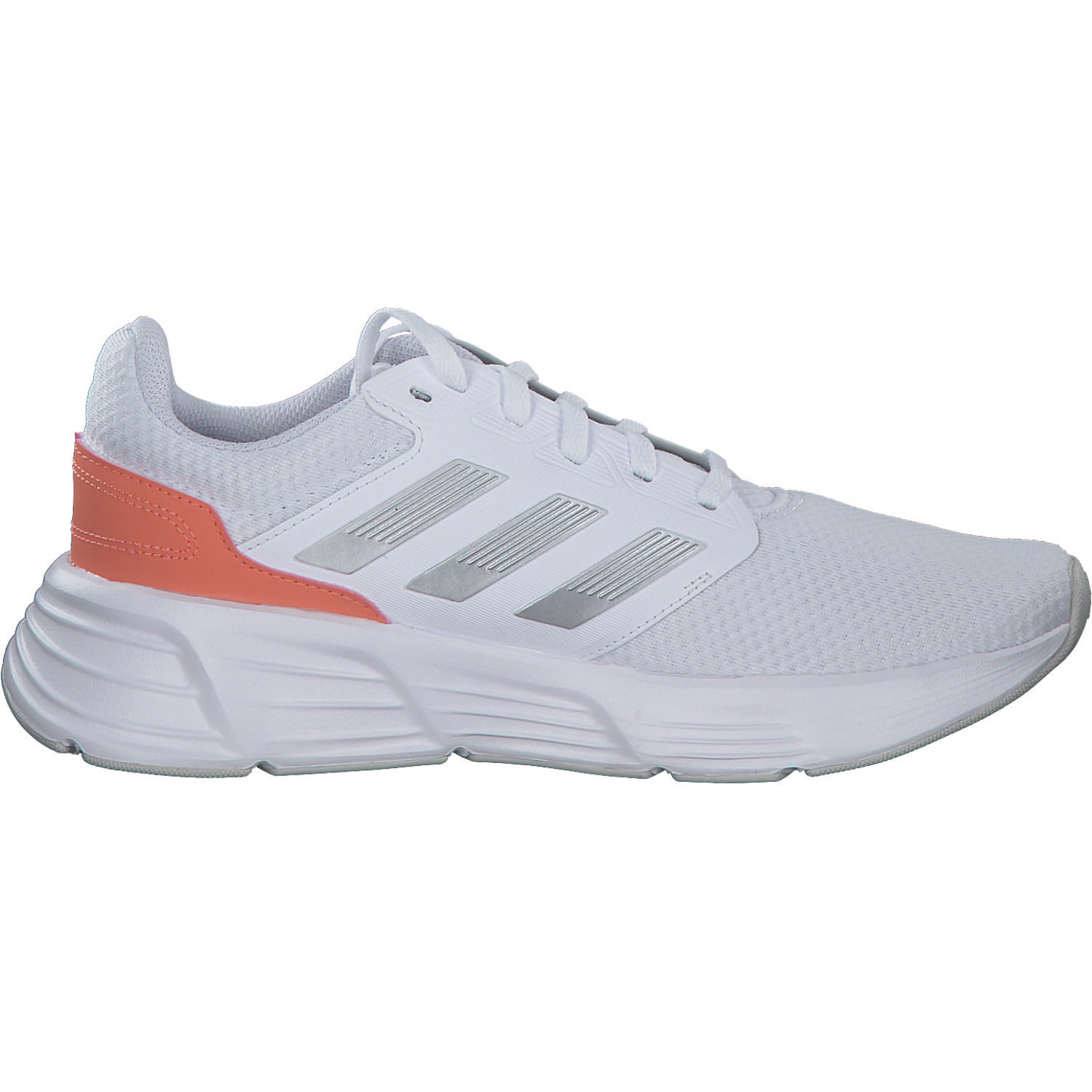Adidas Galaxy 6 W, Sneakers Low, Damen, white/silver met/coral