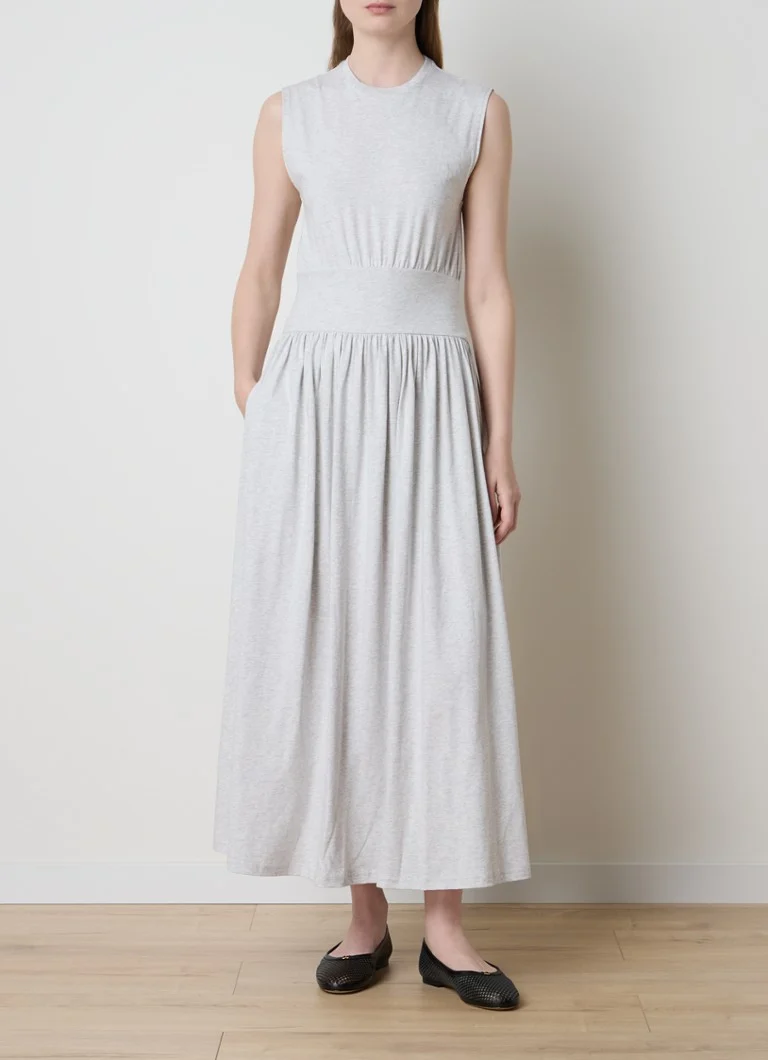 Vestido midi TOTEME de algodón orgánico con bolsillos laterales
