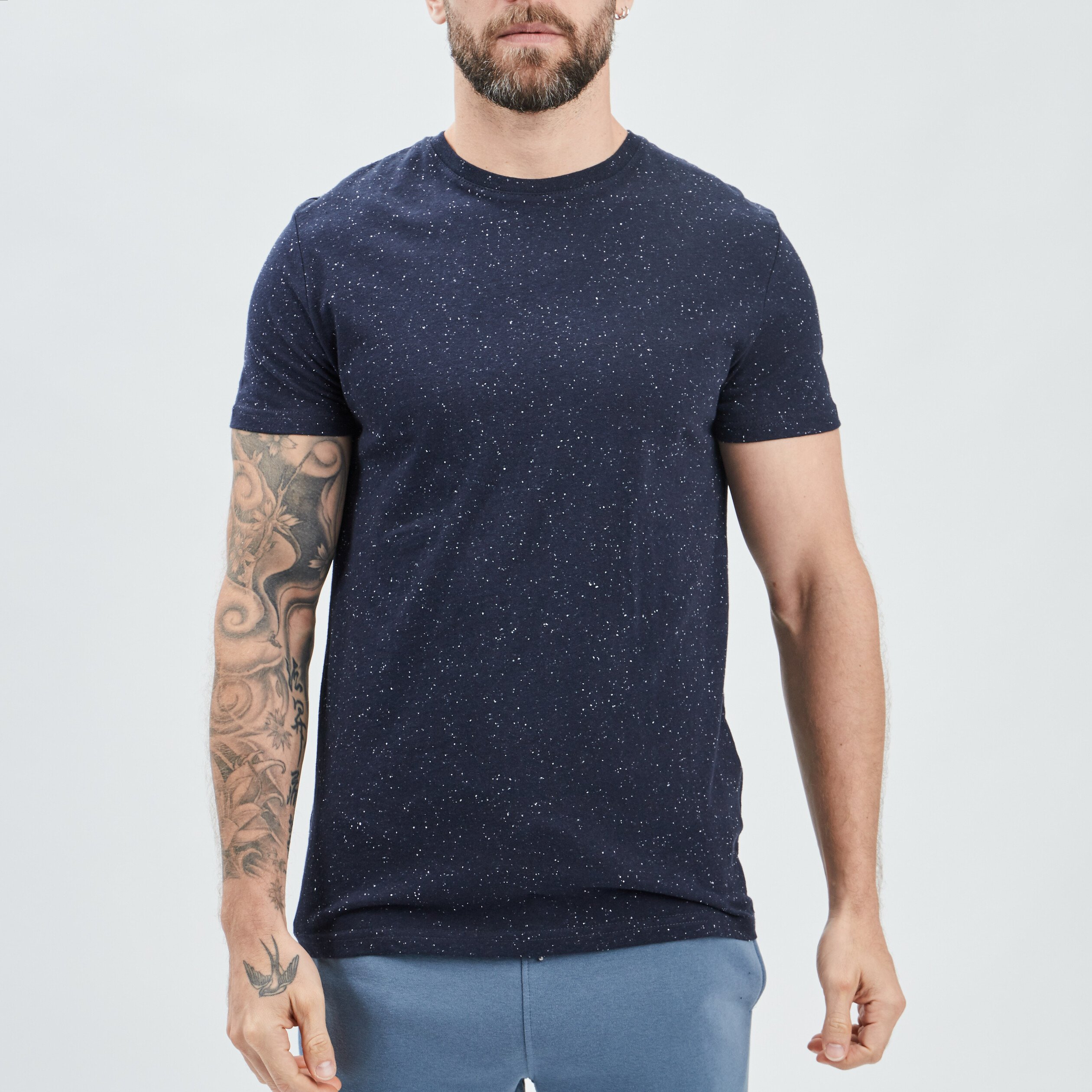T-shirt manches courtes bleu marine homme | La Halle