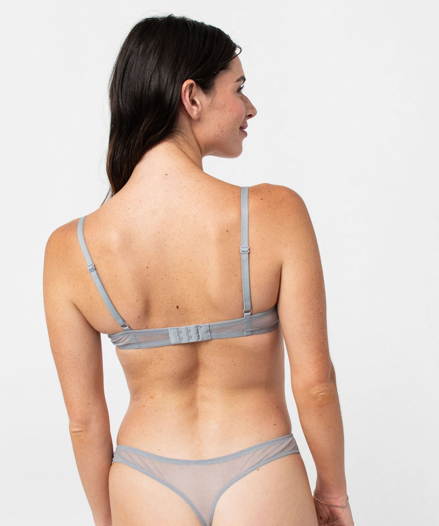 Soutien-gorge corbeille en dentelle à armatures femme gris | GEMO