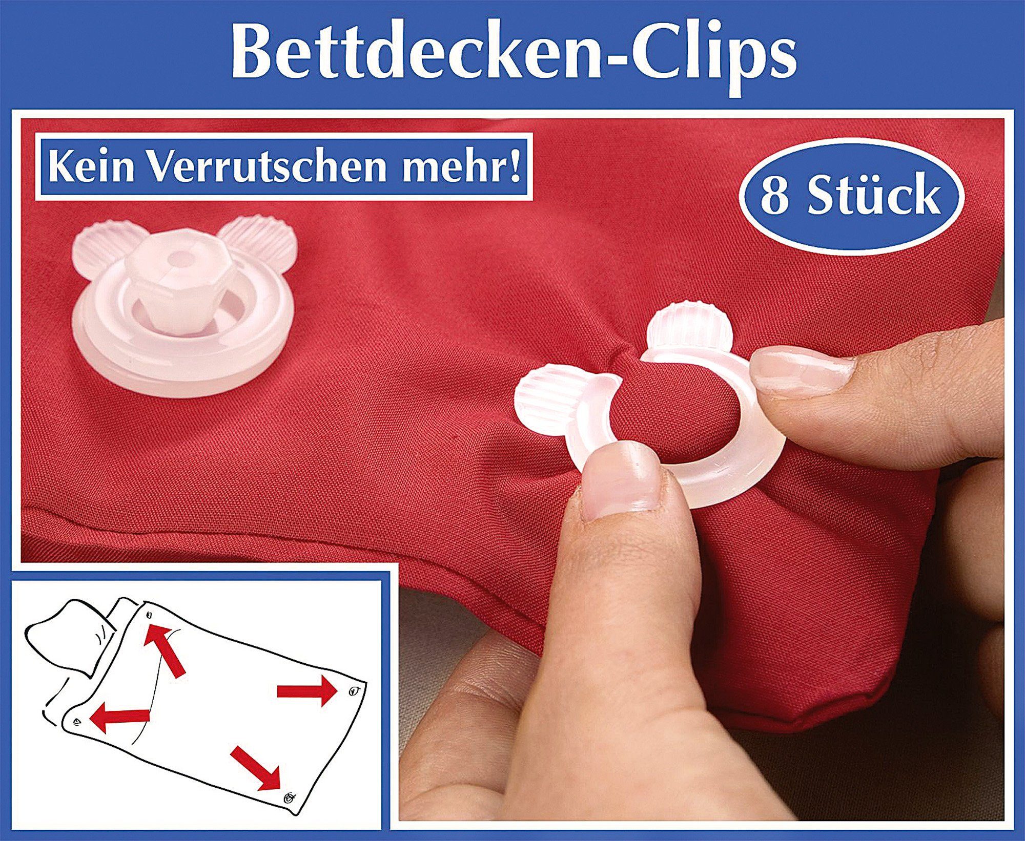 Matratzenauflage Betten-Clips, Uni