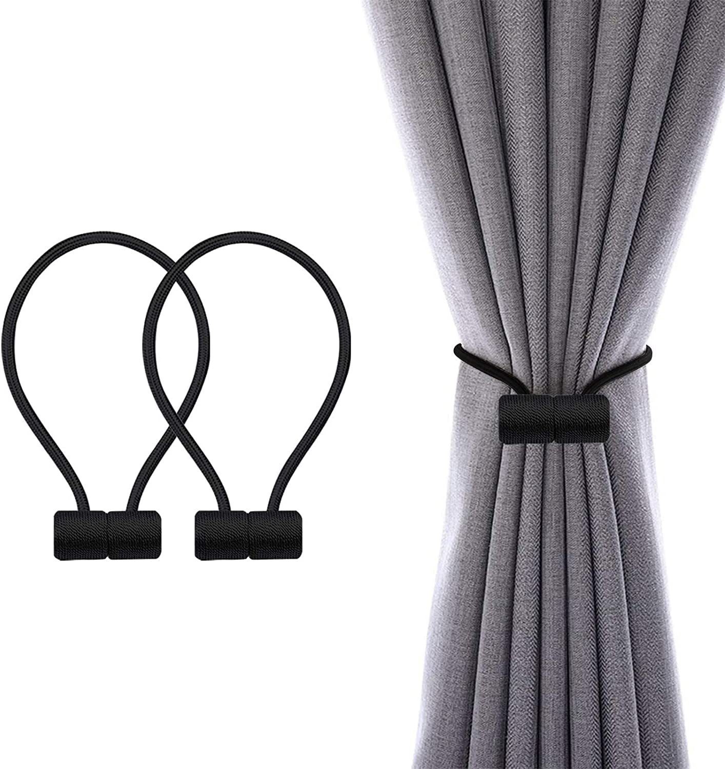 Dekospange 2 Stück Magnetische Gardinen Raffhalter, SCOHOME, Fenstervorhänge, (2-tlg., für Gardinenklammern Vorhänge Zuhause, Büro, Dekoration), erhältlich in braun/Schwarz