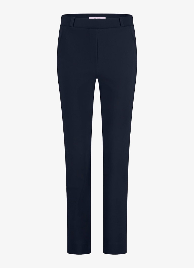 Studio Anneloes Anne mid-waist tapered fit cropped trousers with side pockets