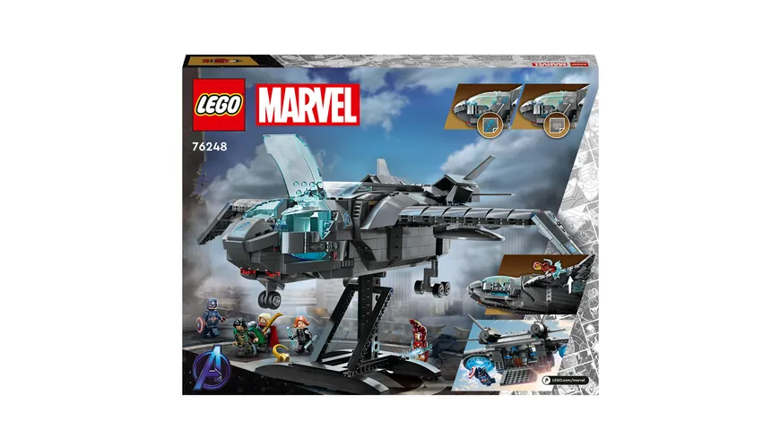 LEGO Marvel 76248 Der Quinjet der Avengers, Raumschiff Set