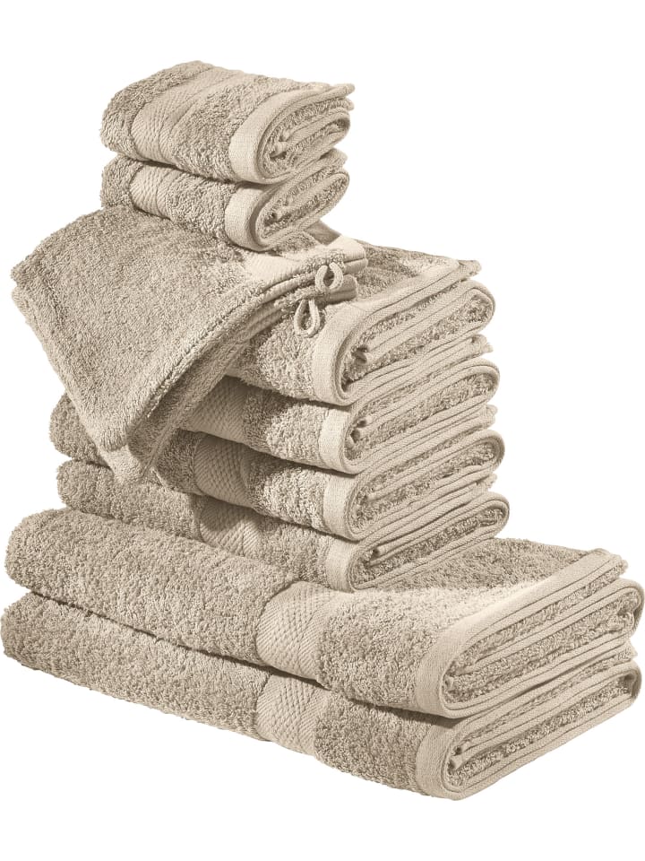 REDBEST Frottier Frottier-Set 10-tlg. Chicago in taupe günstig kaufen onesize