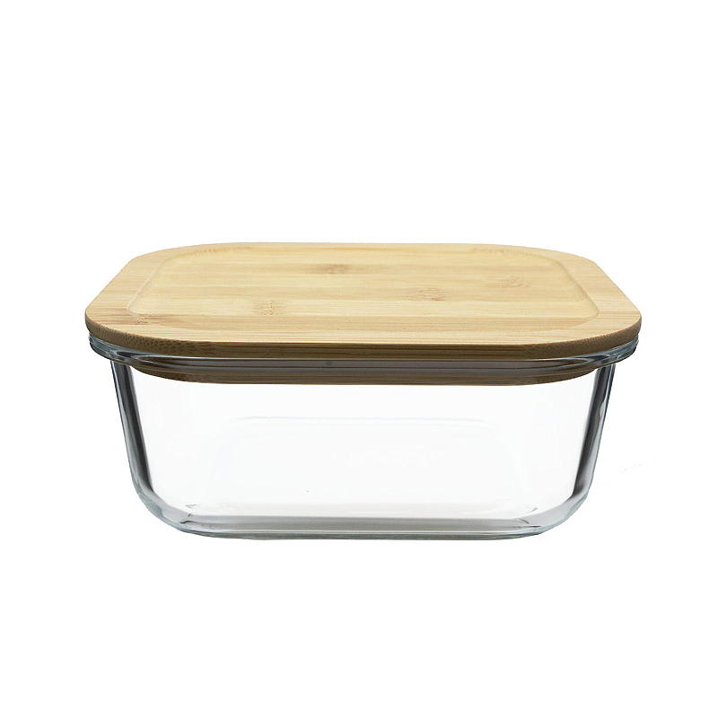 Cuisine Matoppbevaring 0,9 l boro glass m/bambuslokk