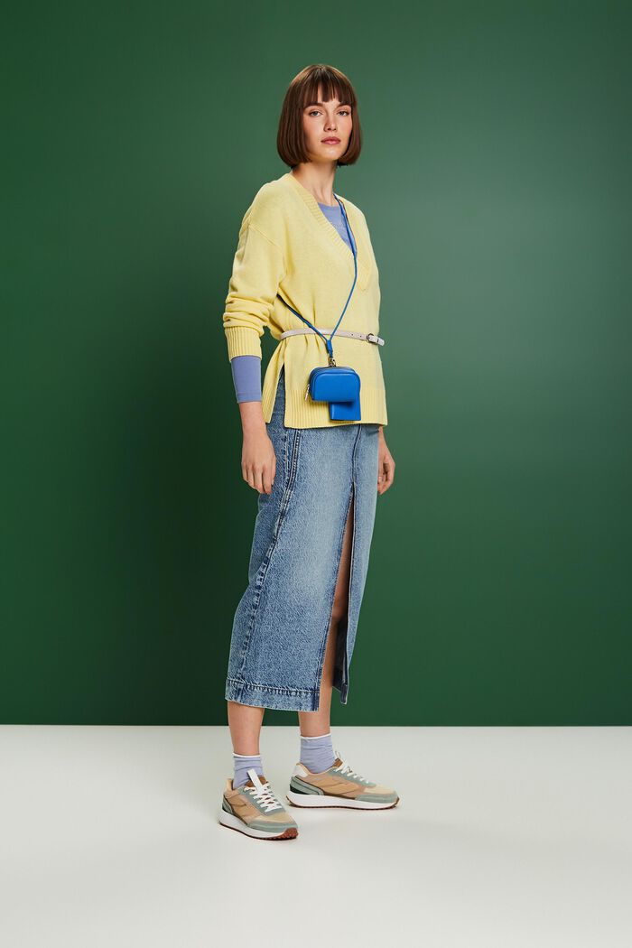 Sweatshirt mit V-Ausschnitt aus Wolle-Kaschmir-Mix