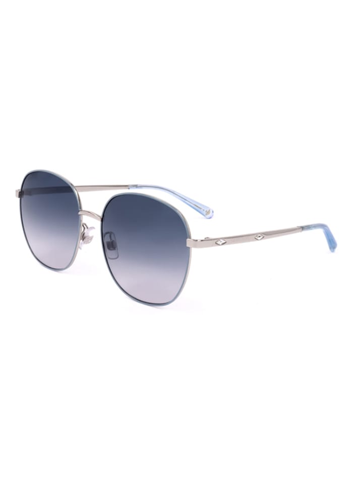 Swarovski Damen-Sonnenbrille in Silber/ Blau günstig kaufen 59