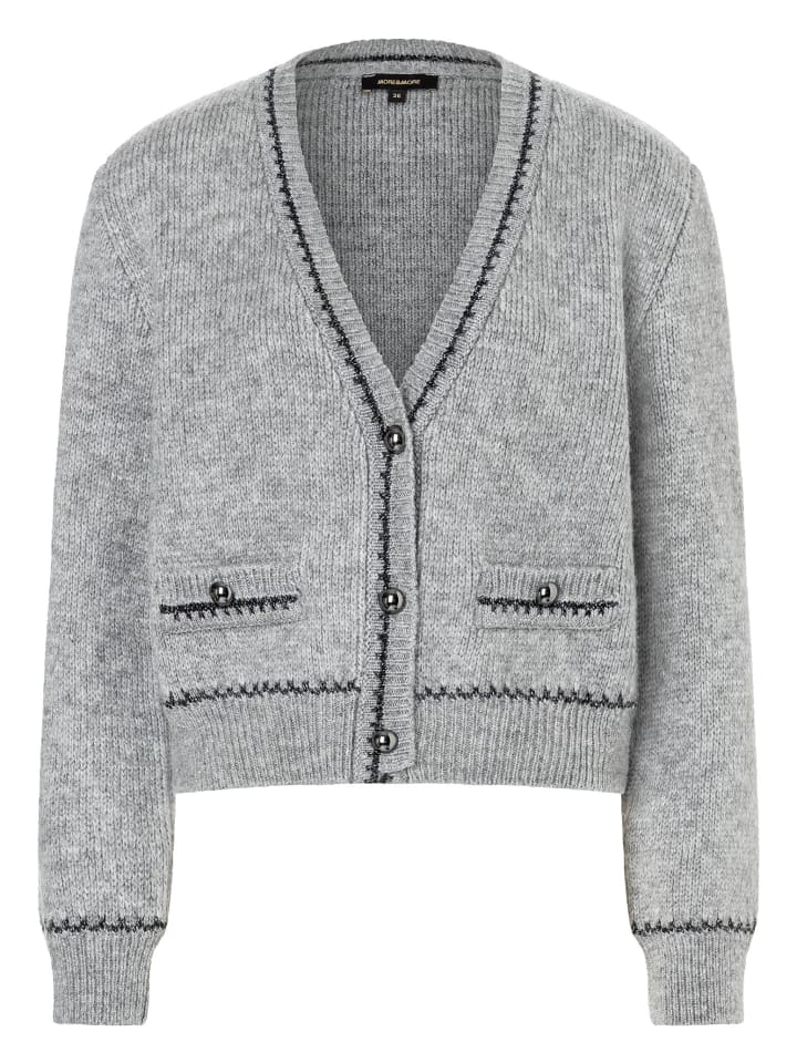 More & More Strickjacke in grau günstig kaufen