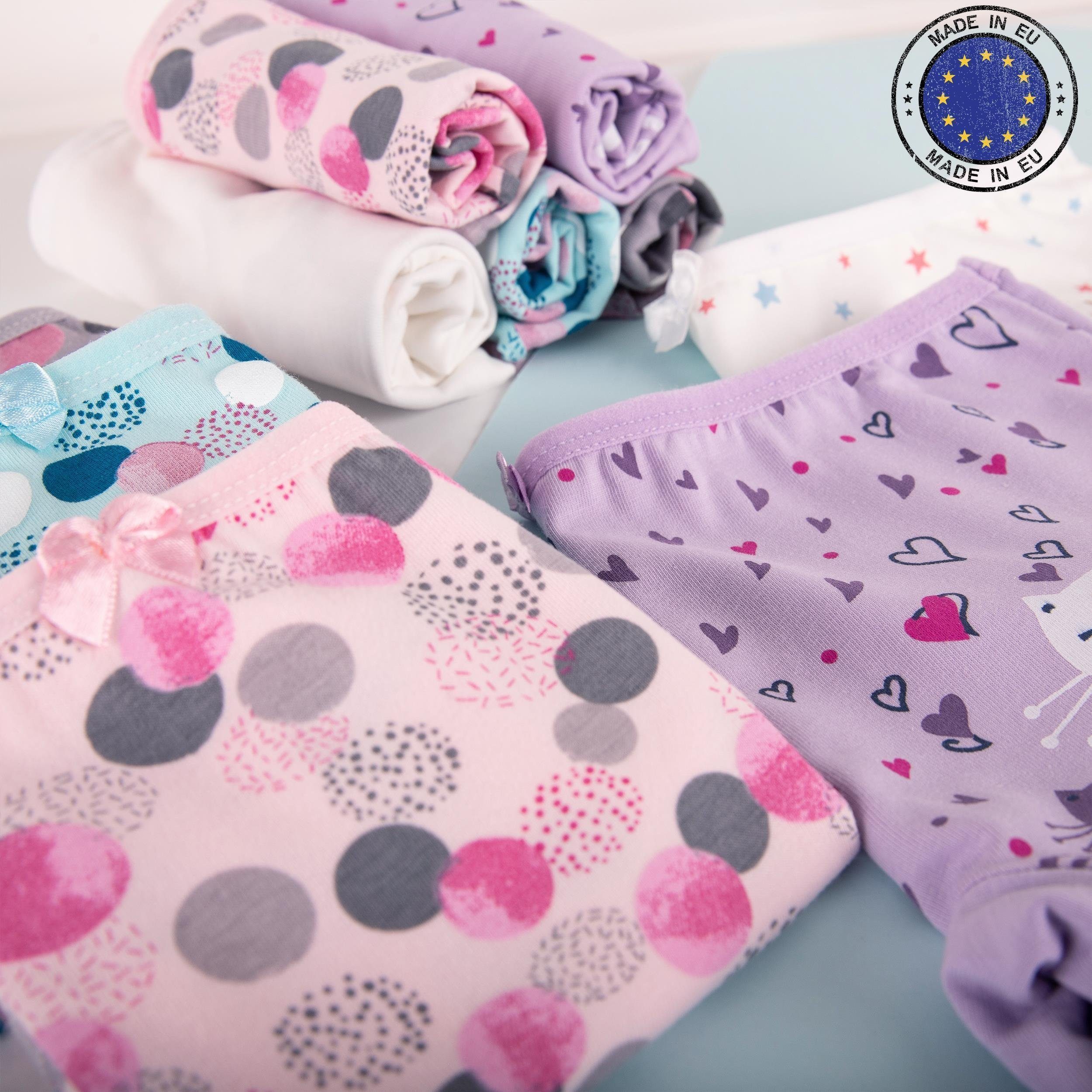 LOREZA Panty 10 Mädchen Pantys aus Baumwolle Unterwäsche Gr.92-158 (Spar-Packung, 10-St)