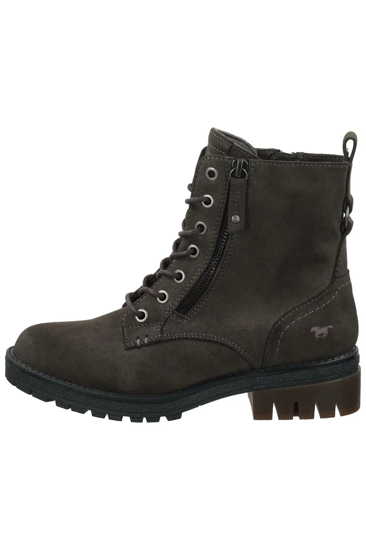 Mustang  Stiefelette - Grau - Blockabsatz