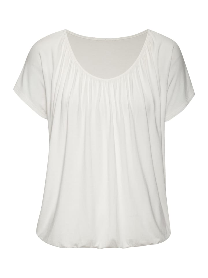 LASCANA Kurzarmshirt in creme günstig kaufen
