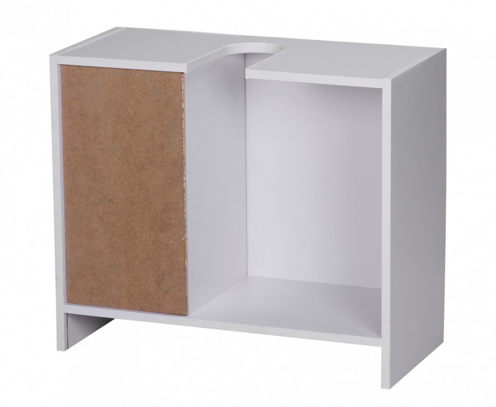 Wohnling Bad Waschbecken Unterschrank 54 x 63 x 30 cm 1 Tür, 3 Schubladen, weiß