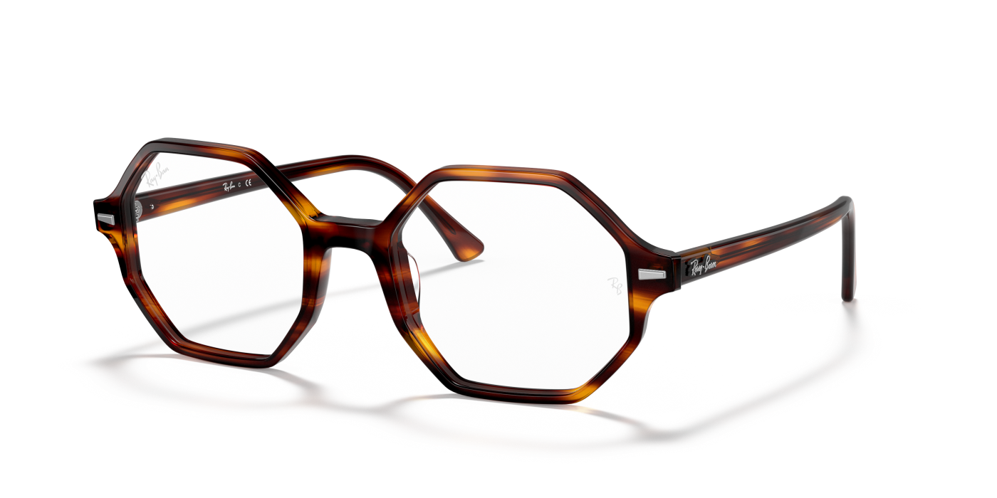 BRITT OPTICS - Ochelari de soare cu dungi Havana lucioși