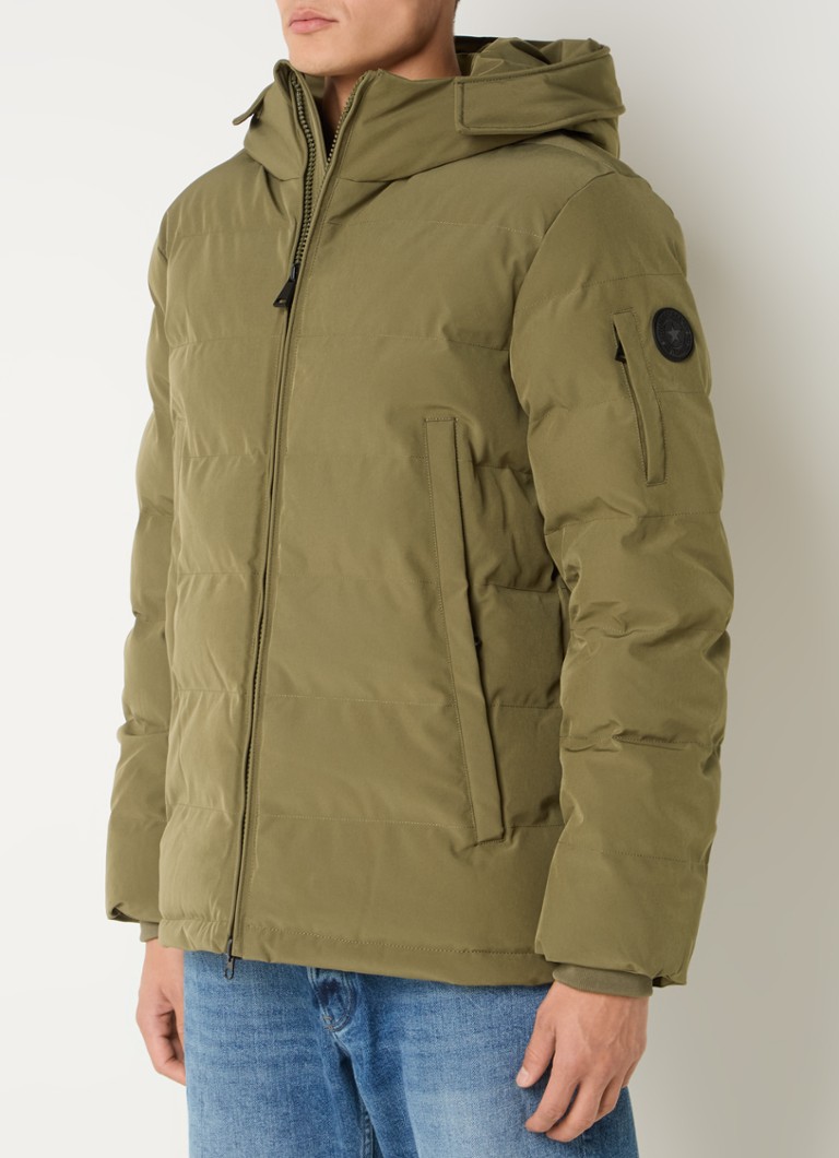 Airforce Mitchell padded jacket with hood and zip pockets