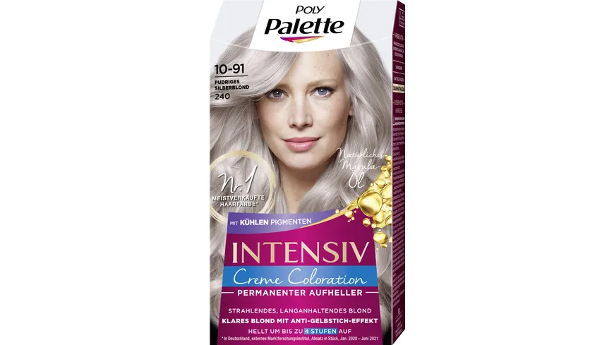 POLY PALETTE Intensiv Creme Coloration 240\/10-91 Pudriges Silberblond