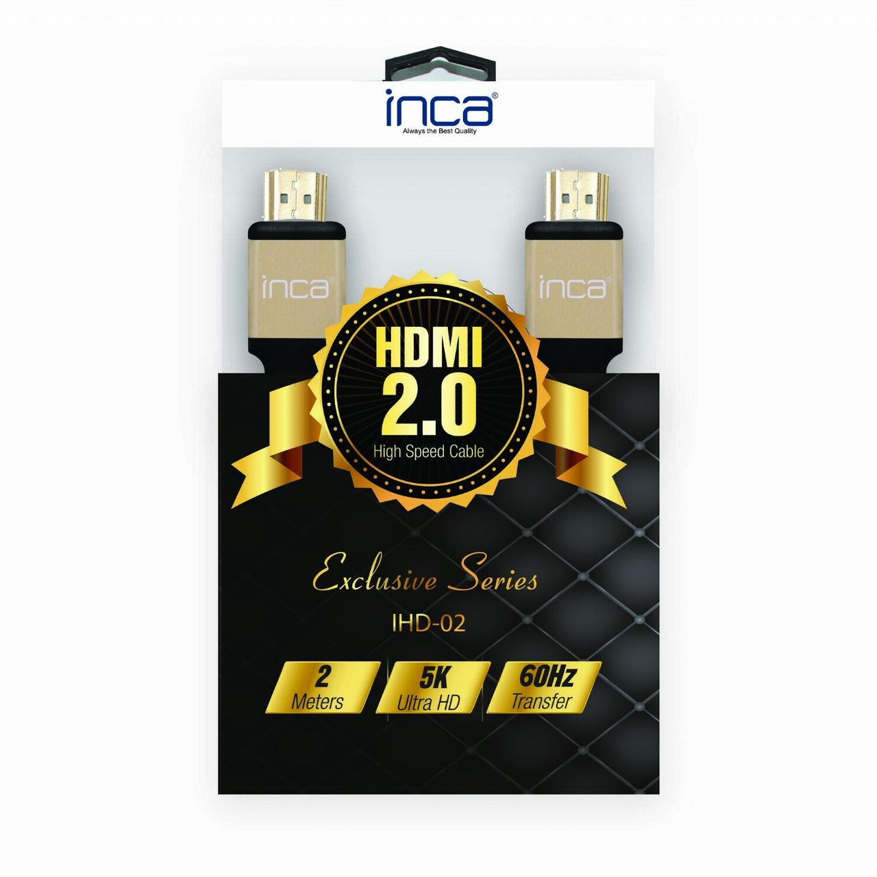 Inca IHD-02 HDMI Kabel: 8K High Definition Bildübertragung, Goldspitzen, geflochtene Außenhülle
