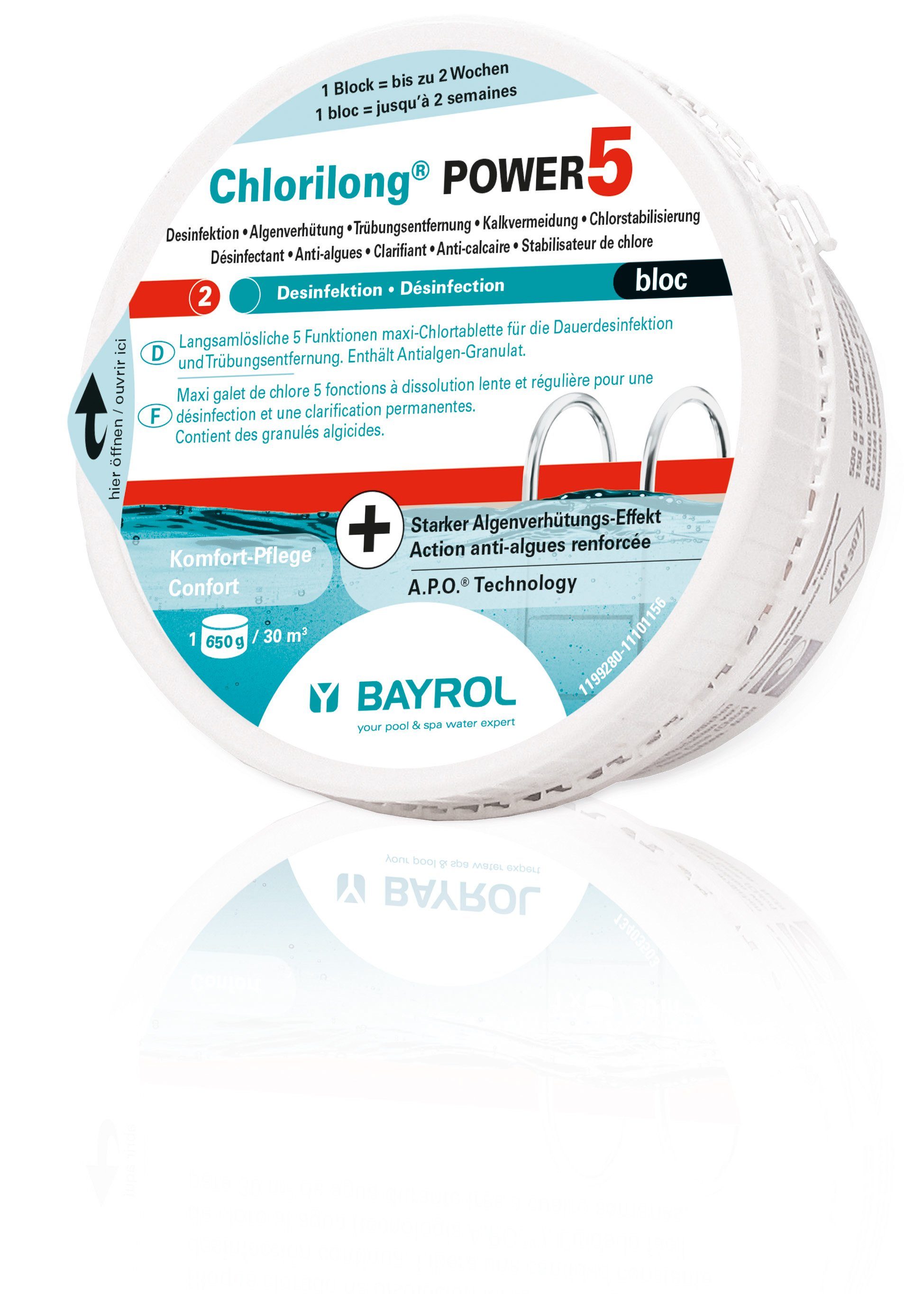 Bayrol Poolpflege Chlorilong® POWER5 Bloc 650g