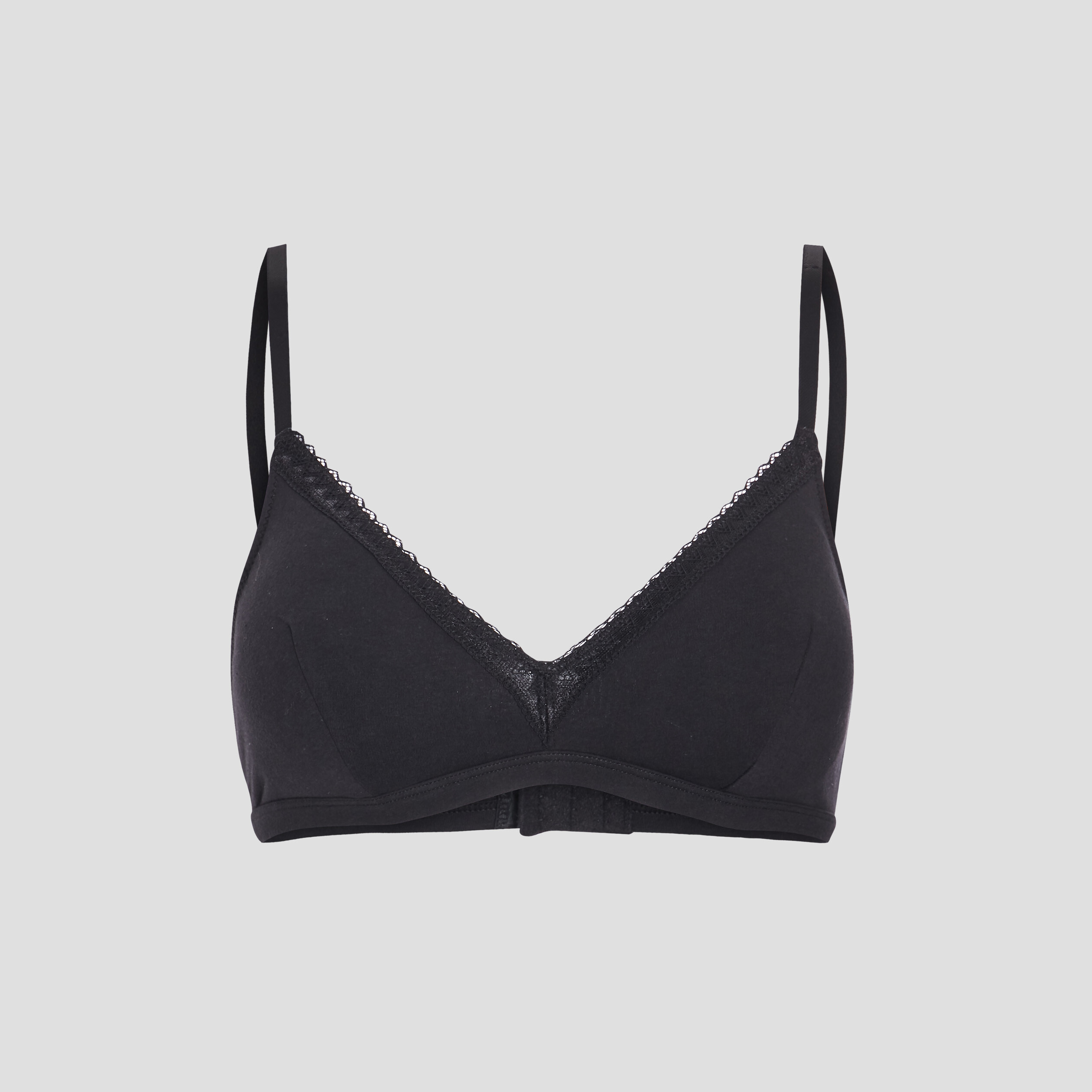 Soutien-gorge triangle coton à coque noir femme | La Halle