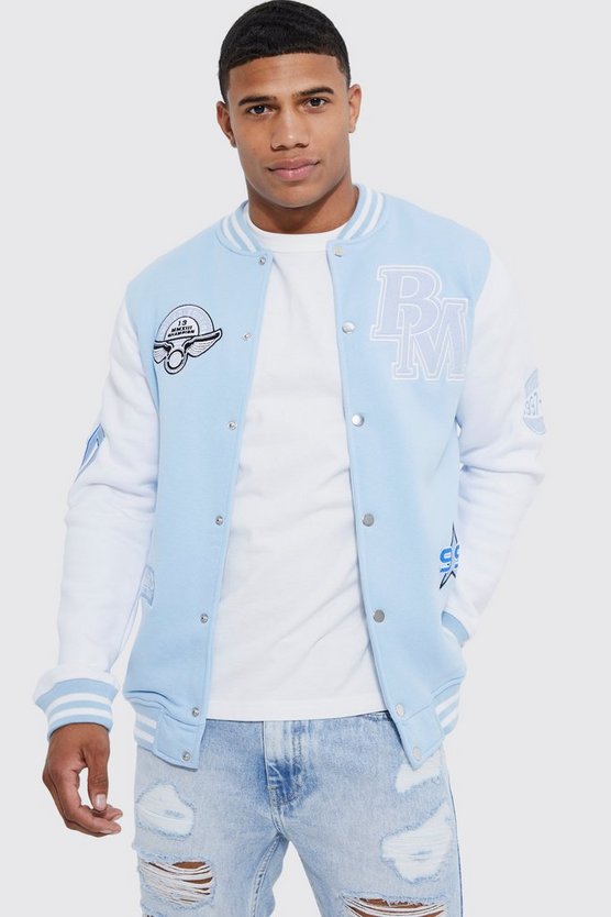 Collegejacke mit Members Club Applique