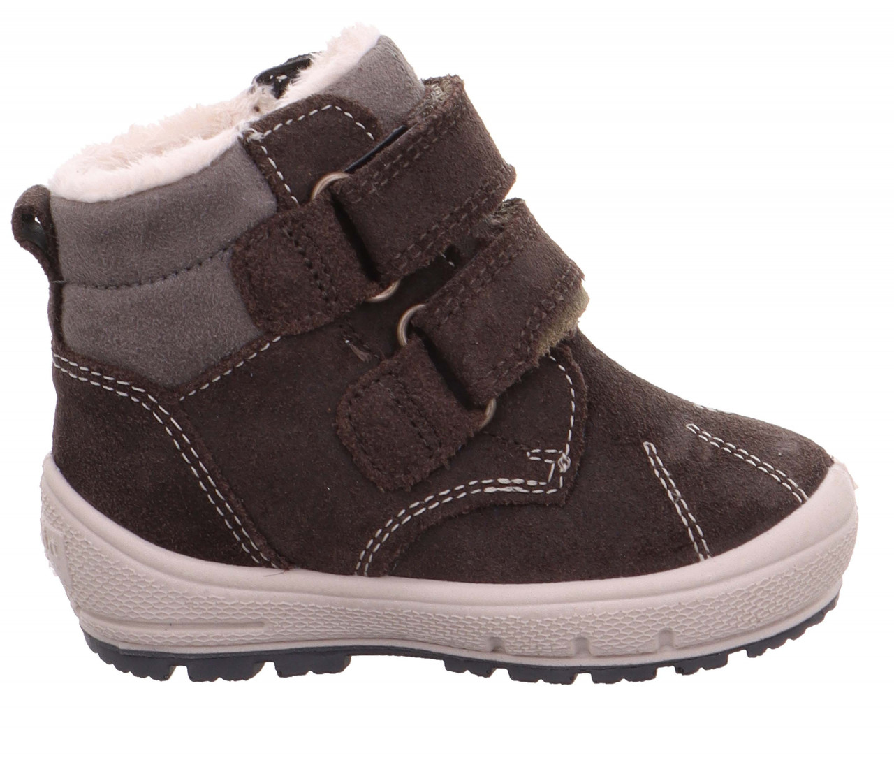 GROOVY - Braun/Grau Boots mit Klettverschluss