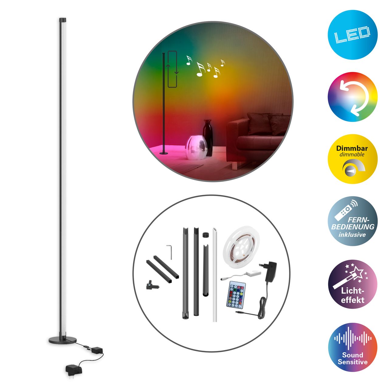 Näve Leuchten LED-Digital-Dekostehleuchte 